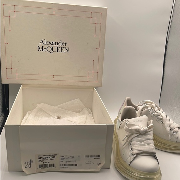 Alexander McQueen White and Cream Sneakers - Picture 5 of 7